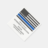 カスタム警察の退職パーティー スタンダードカクテルナプキン (角)