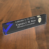 カスタム警察パッチまたはバッジデスク名プレート デスクネームプレート (側面)