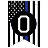 カスタム警察官の細いブルーラインおめでとう バンティングフラッグ (第2の旗)