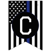 カスタム警察官の細いブルーラインおめでとう バンティングフラッグ (第1の旗)