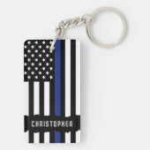 カスタム警察官シンブルーライン警察 キーホルダー (裏面)