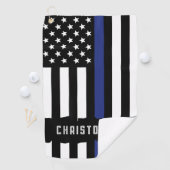 カスタム警察官シンブルーライン警察 ゴルフタオル (インサイチュ)