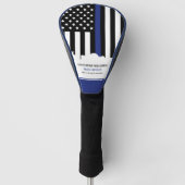 カスタム警察官シンブルーライン警察 ゴルフヘッドカバー (正面)