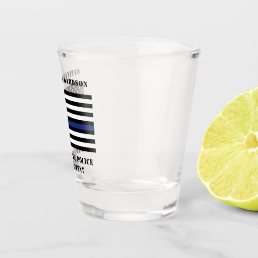 カスタム警察官シンブルーライン警察 ショットグラス (右)