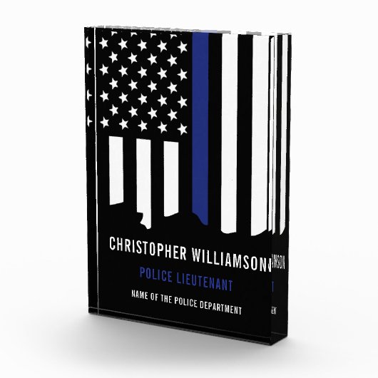 カスタム警察官シンブルーライン警察 フォトブロック (右)