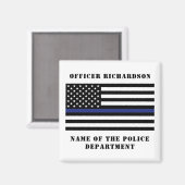 カスタム警察官シンブルーライン警察 マグネット (正面/裏面)