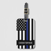 カスタム警察官シンブルーライン警察 ラゲッジタグ (正面縦)
