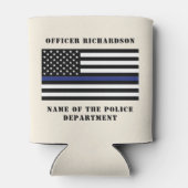 カスタム警察官シンブルーライン警察 缶クーラー (裏面)