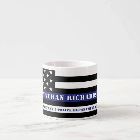 カスタム警察官薄青ライン警察部 エスプレッソカップ (正面)