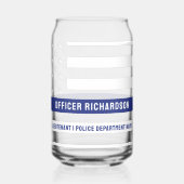 カスタム警察官薄青ライン警察部 ガラス缶 (左)