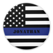 カスタム警察官薄青ライン警察部 セラミックノブ (正面)