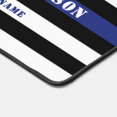 カスタム警察官薄青ライン警察部 デスクマット (コーナー)