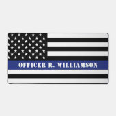 カスタム警察官薄青ライン警察部 デスクマット (正面)