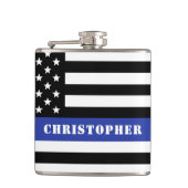 カスタム警察官薄青ライン警察部 フラスク (正面)