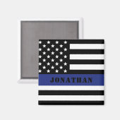 カスタム警察官薄青ライン警察部 マグネット (正面/裏面)