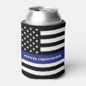 カスタム警察官薄青ライン警察部 缶クーラー (缶正面)