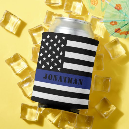 カスタム警察官薄青ライン警察部 缶クーラー (インサイチュ 夏)