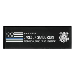 カスタム警察署細線 名札