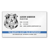 カスタム警察署Thin Blue Lineロゴ マグネット名刺 (正面)