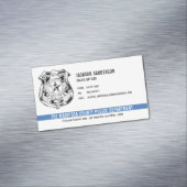 カスタム警察署Thin Blue Lineロゴ マグネット名刺 (インサイチュ)