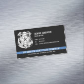 カスタム警察署Thin Blue Lineロゴ マグネット名刺 (インサイチュ)