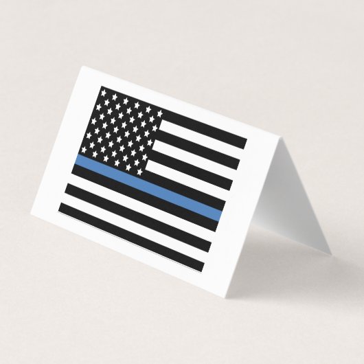 カスタム警察署Thin Blue Lineロゴ 名刺 (裏面)