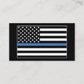 カスタム警察署Thin Blue Lineロゴ 名刺 (裏面)