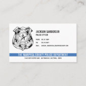 カスタム警察署Thin Blue Lineロゴ 名刺 (正面)