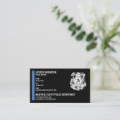 カスタム警察署Thin Blue Lineロゴ 名刺 (スタンド正面)