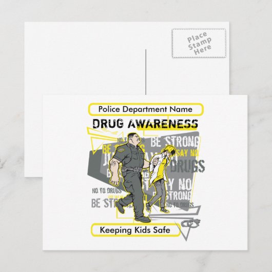 カスタム警察薬品認識度 ポストカード (正面/裏面)