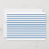 カスタム警察車両の文房具、少年用ブルー＆ホワイト サンキューカード (裏面)