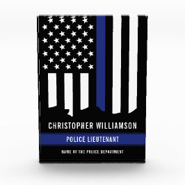 カスタム警視庁の細いブルーライン国旗 フォトブロック