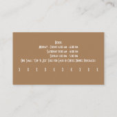 カスタム豆コーヒーショップビジネス&パンチ 名刺 (裏面)