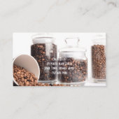 カスタム豆コーヒーショップビジネス&パンチ 名刺 (正面)