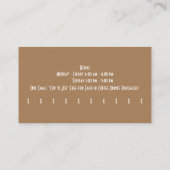 カスタム豆コーヒーショップ事業&パンチカード 名刺 (裏面)