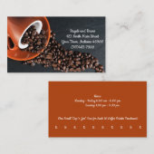 カスタム豆&カップコーヒーチョップロイヤリティパンチ 名刺 (正面/裏面)