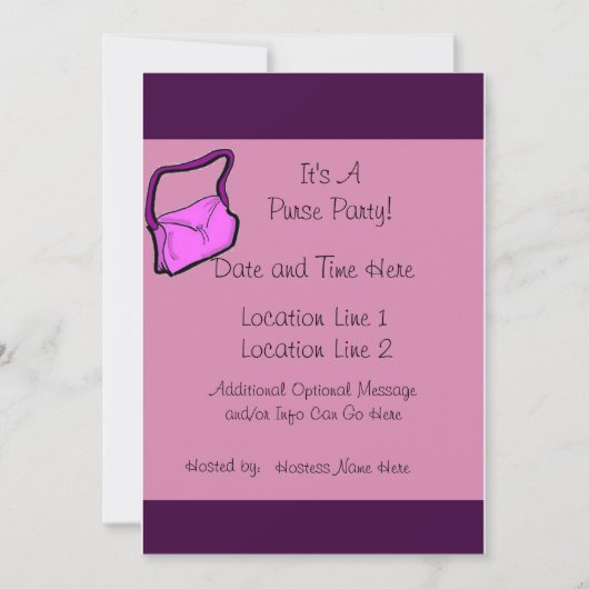 カスタム財布パーティー招待状 招待状 (正面)