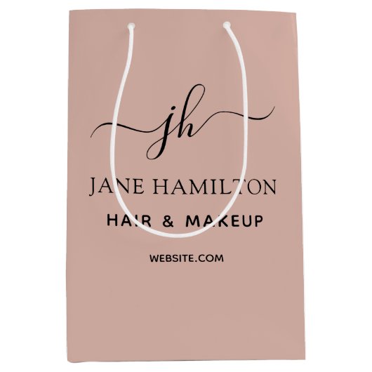 カスタム販促ビジネス名 ミディアムペーパーバッグ (正面)