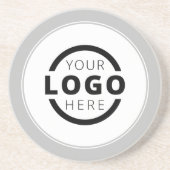 カスタム販売促進ビジネスロゴのブランドグレー コースター (正面)