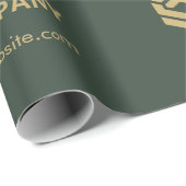 カスタム販売促進ビジネスロゴブランドDarkGreen ラッピングペーパー (ロールコーナー)