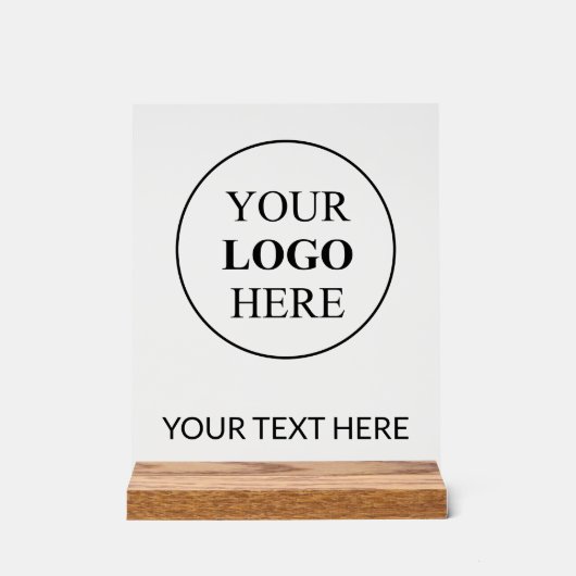 カスタム販売促進ロゴ – 最小注文なし アクリルサイン (正面)