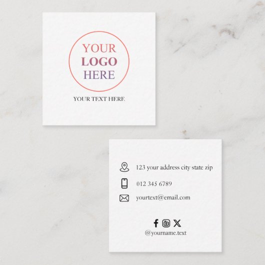 カスタム販売促進ロゴ – 最小注文なし コーリングカード (正面/裏面)