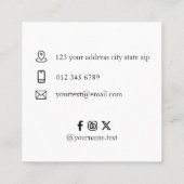 カスタム販売促進ロゴ – 最小注文なし コーリングカード (裏面)