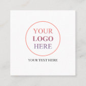 カスタム販売促進ロゴ – 最小注文なし コーリングカード (正面)