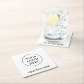 カスタム販売促進ロゴ – 最小注文なし スクエアペーパーコースター (インサイチュ)