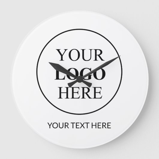 カスタム販売促進ロゴ – 最小注文なし ラージ壁時計 (正面)
