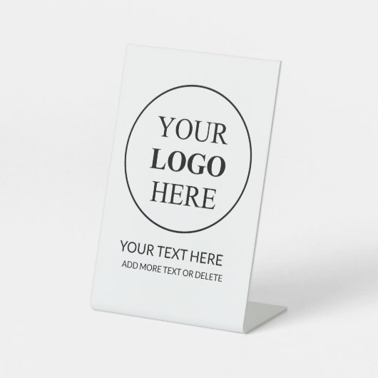 カスタム販売促進ロゴ – 最小注文なし 台座サイン (正面)