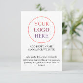 カスタム販売促進ロゴ – 最小注文なし 招待状 (スタンド正面)