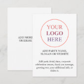 カスタム販売促進ロゴ – 最小注文なし 招待状 (正面/裏面)