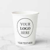 カスタム販売促進ロゴ – 最小注文なし 紙コップ (裏面)